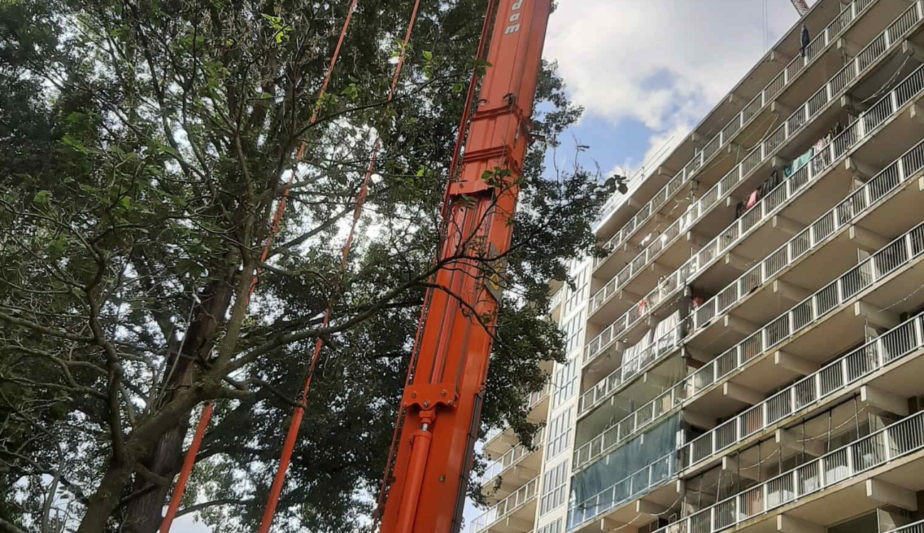 Grind aanbrengen op hoogte